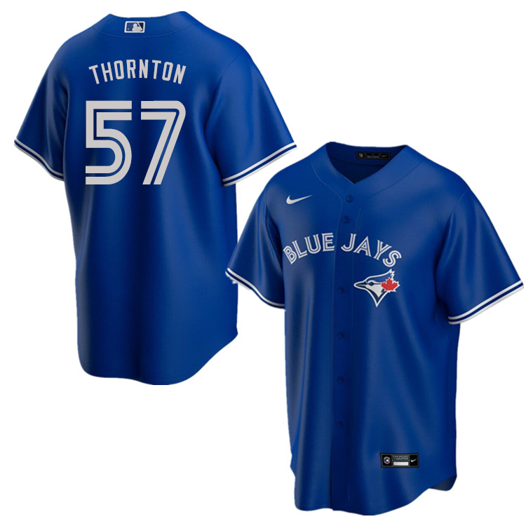Nike Men #57 Trent Thornton Toronto Blue Jays Baseball Jerseys Sale-Blue